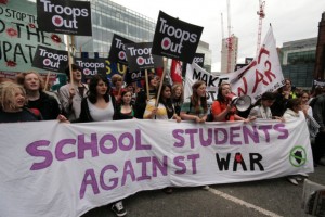 Anti-war action: students were prominently involved