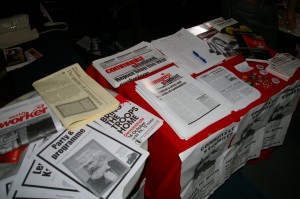 Our well-stocked stall at SOAS